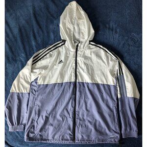 Adidas Tiro Windbreaker - White/Orbit Violet - Size XL Women's - HA4675